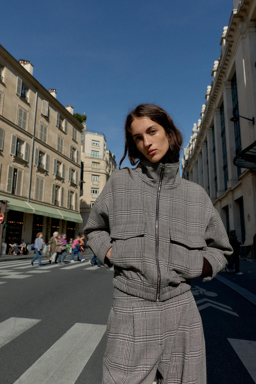 HOUNDSTOOTH BOMBER JACKET - Zara фото 5