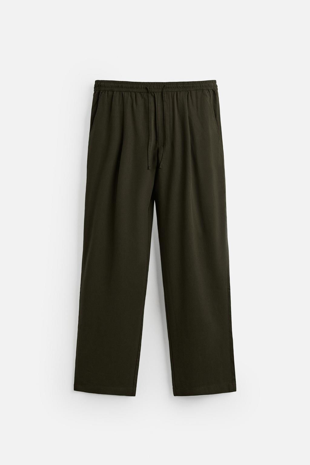RELAXED FIT LYOCELL TROUSERS - Zara фото 17