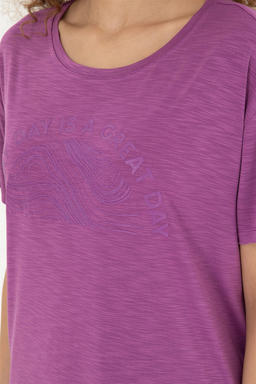 U. S. Polo Assn / Женская фиолетовая футболка с круглым вырезом - U.s. polo assn фото 7