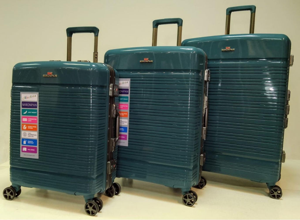 Комплект из 3-х чемоданов, полипропилен, алюминий, 11277 Белый - Mironpan фото 2