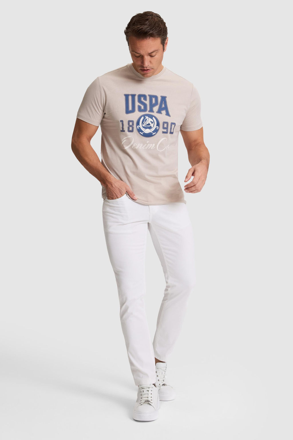 Erkek Ta_ Regular Fit Bisiklet Yaka Ti__rt