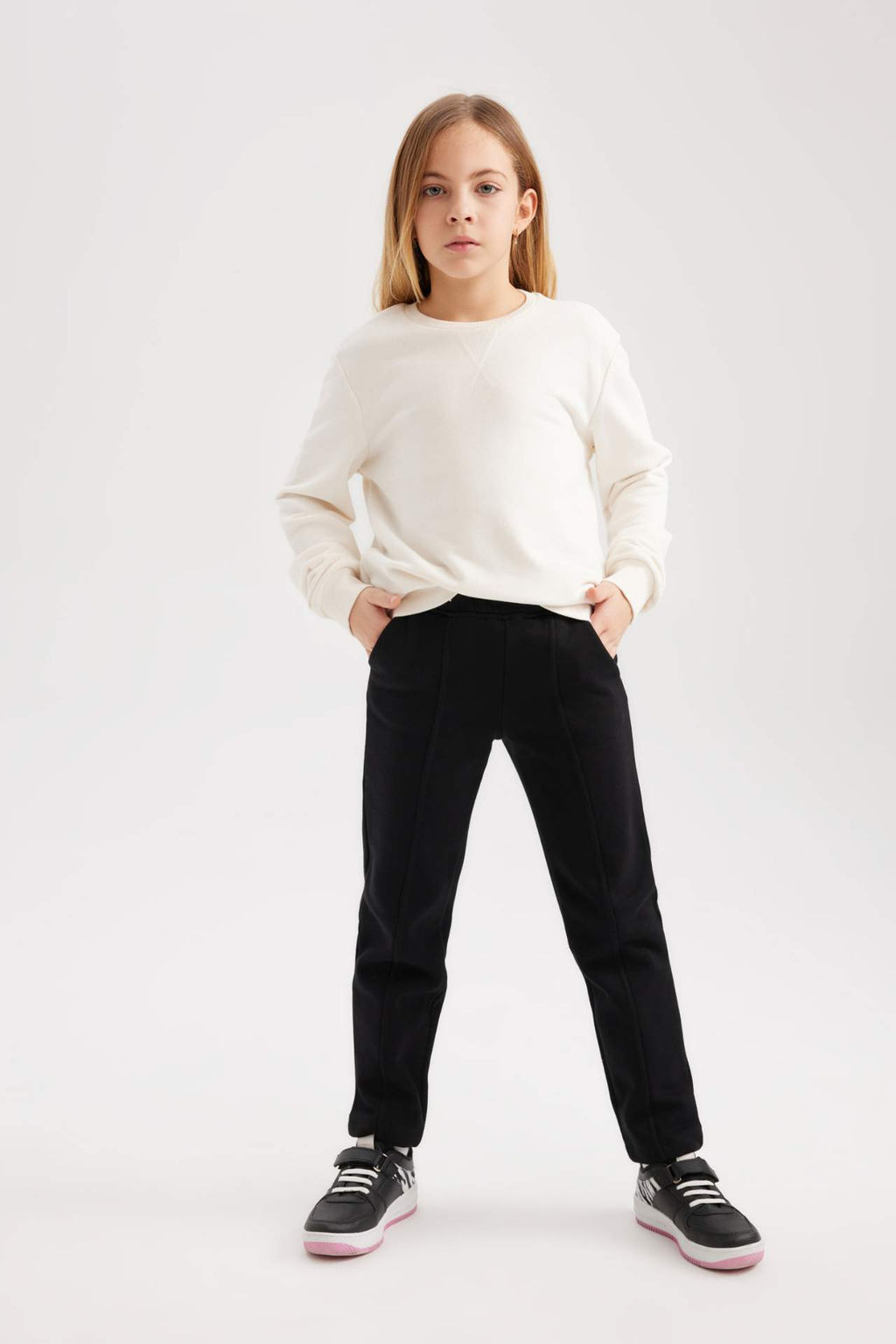 K?z Cocuk Carrot Fit Havuc Kesim Beli Lastikli Esofman Alt? - Defacto фото 2