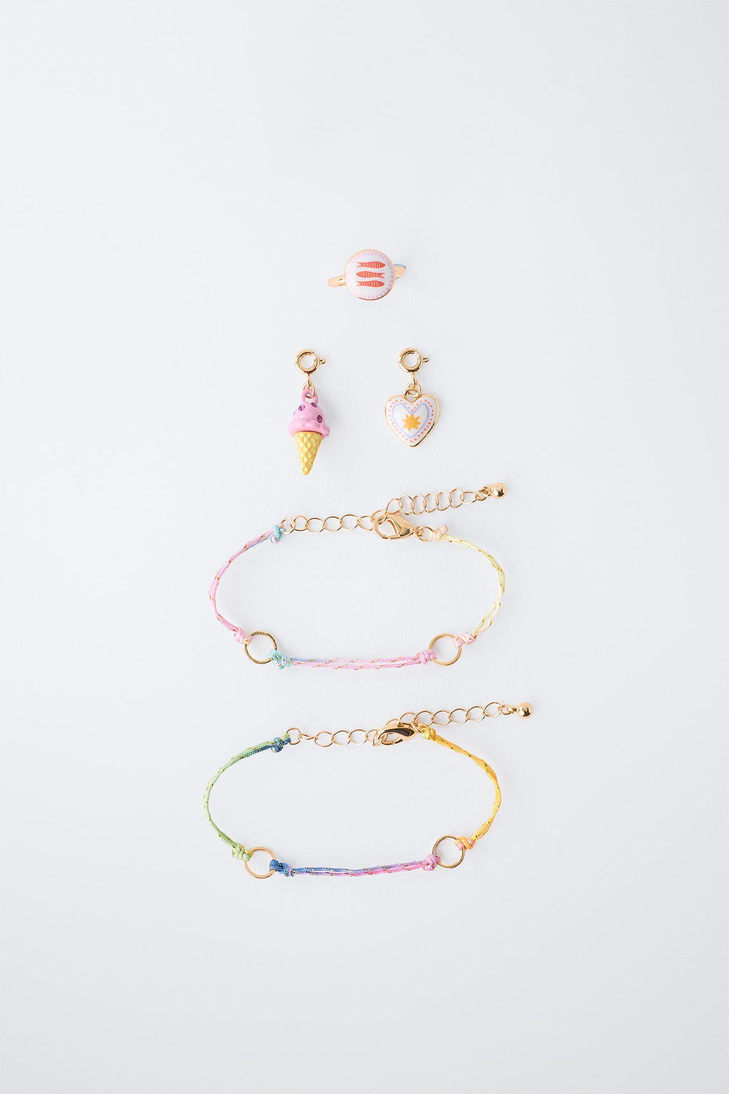 PACK DOS PULSERAS CHARMS INTERCAMBIABLES / Rosa claro - Zara фото 4