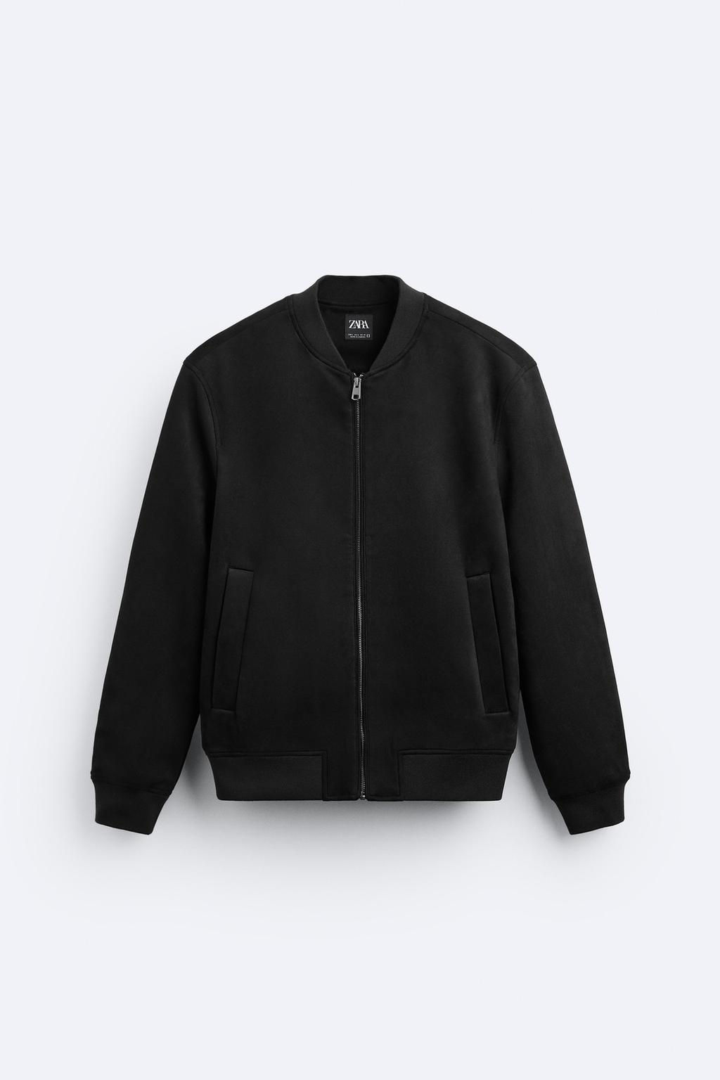 FAUX SUEDE BOMBER JACKET - Zara фото 17