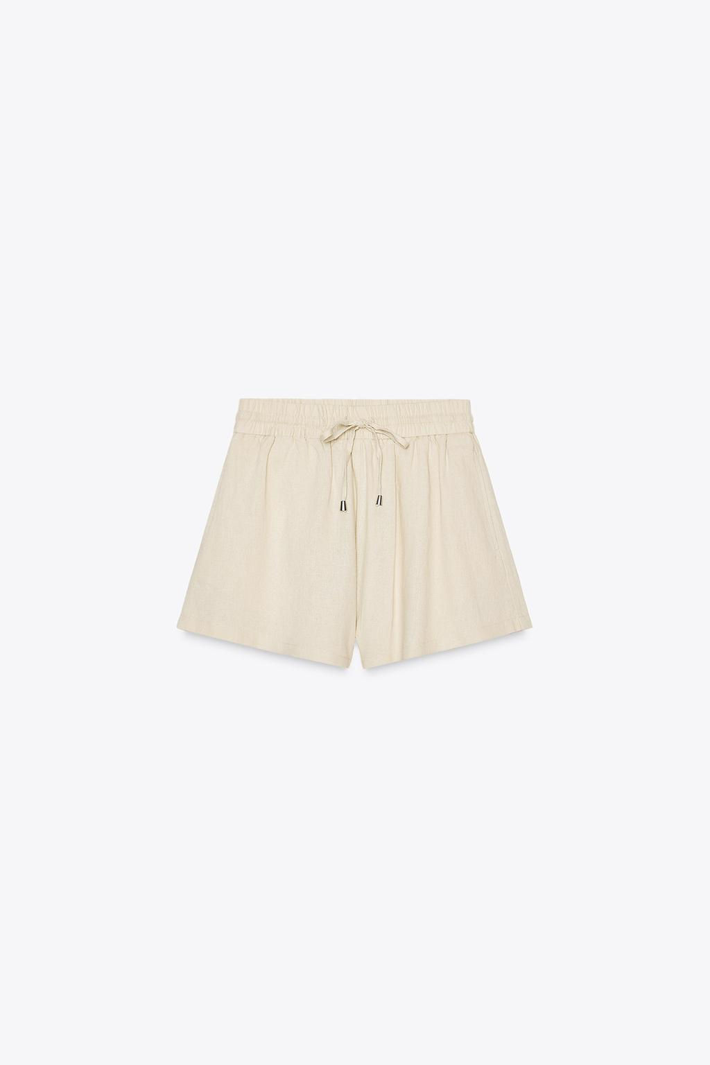 LINEN BLEND BOXER BERMUDA SHORTS - Zara фото 6