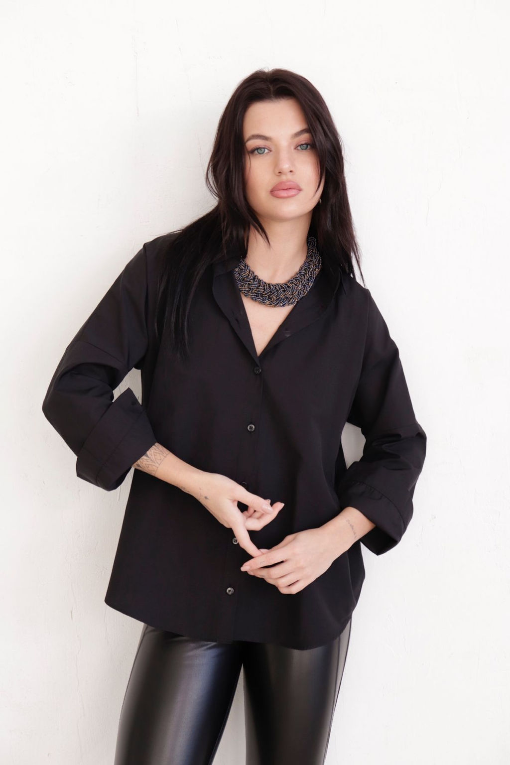 Рубашка хлопок нарядная, офисная из хлопка - Martichelli фото 6