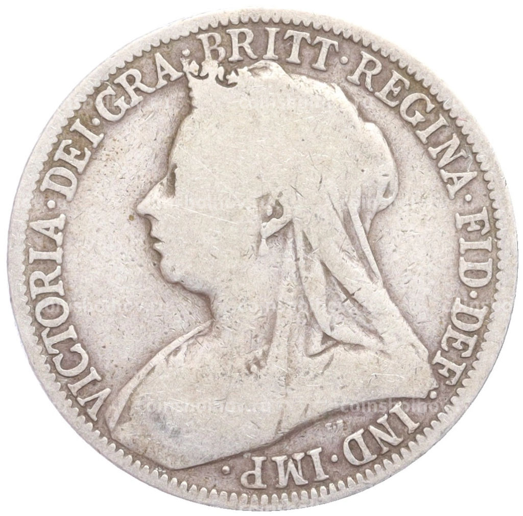 Монета 1 флорин (2 шиллинга) 1899 года Великобритания