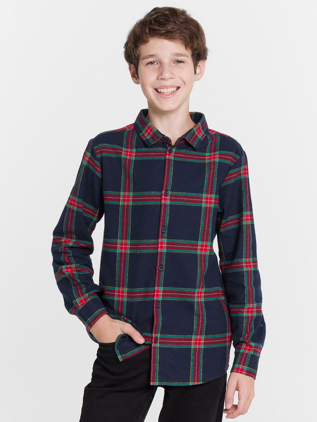 Рубашка для мальчиков в клетку - Mark formelle фото 2