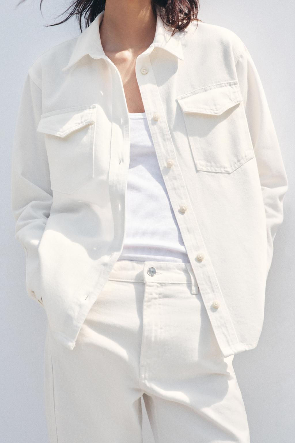 ZW COLLECTION DENIM SHIRT - Zara фото 4