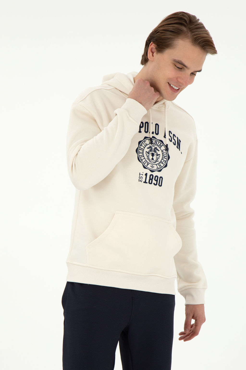 Мужской кремовый свитшот Неожиданная скидка в корзине - U.s. polo assn фото 8