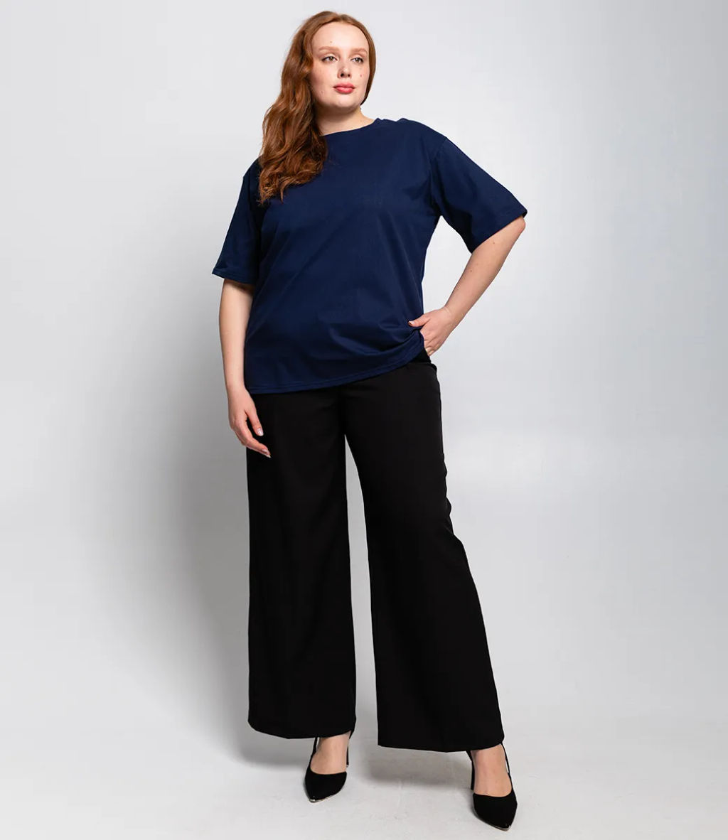 Футболка #ОКТ00075001, тёмно-синий - Dommod фото 4