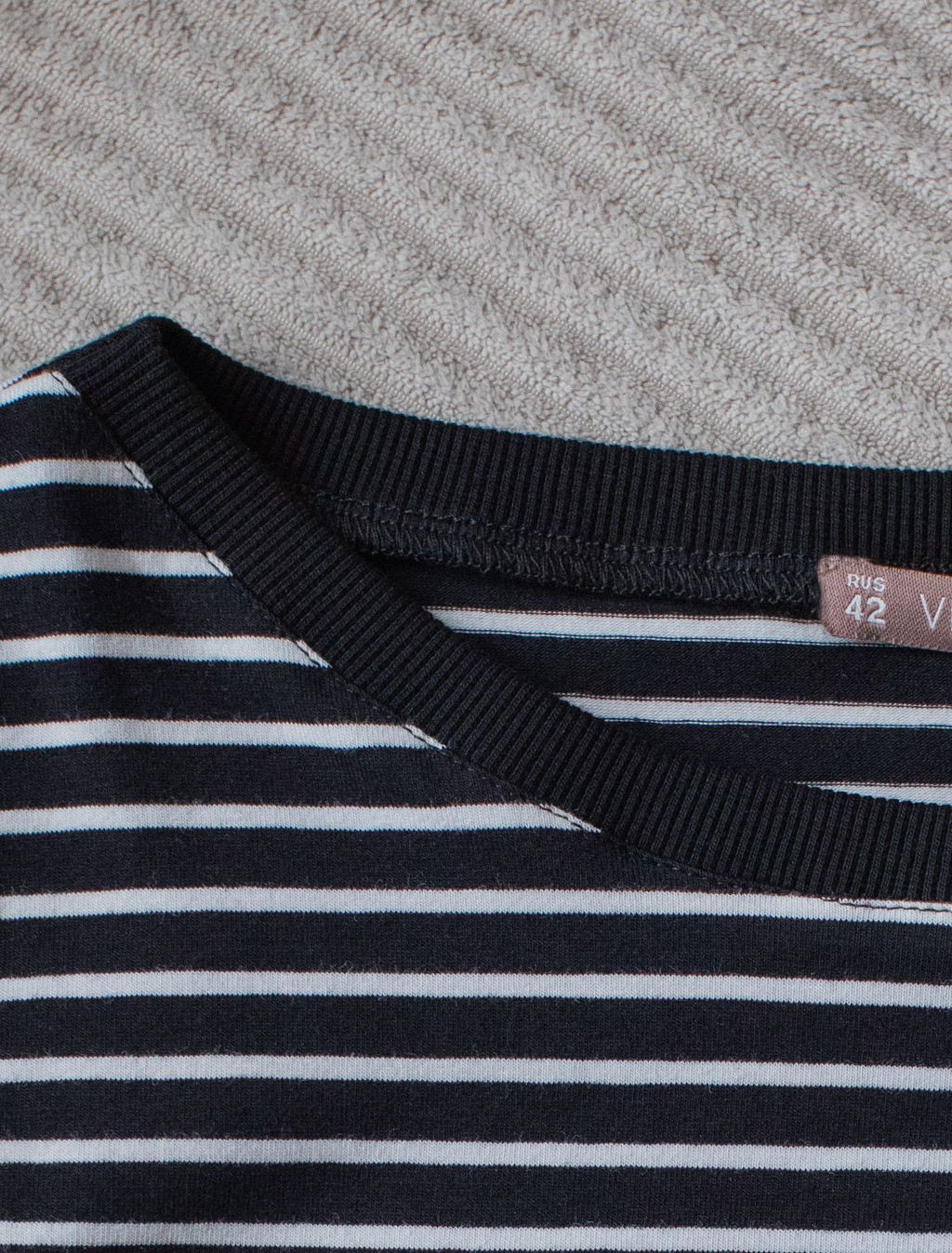 Топ в полоску из премиального хлопка с эластаном