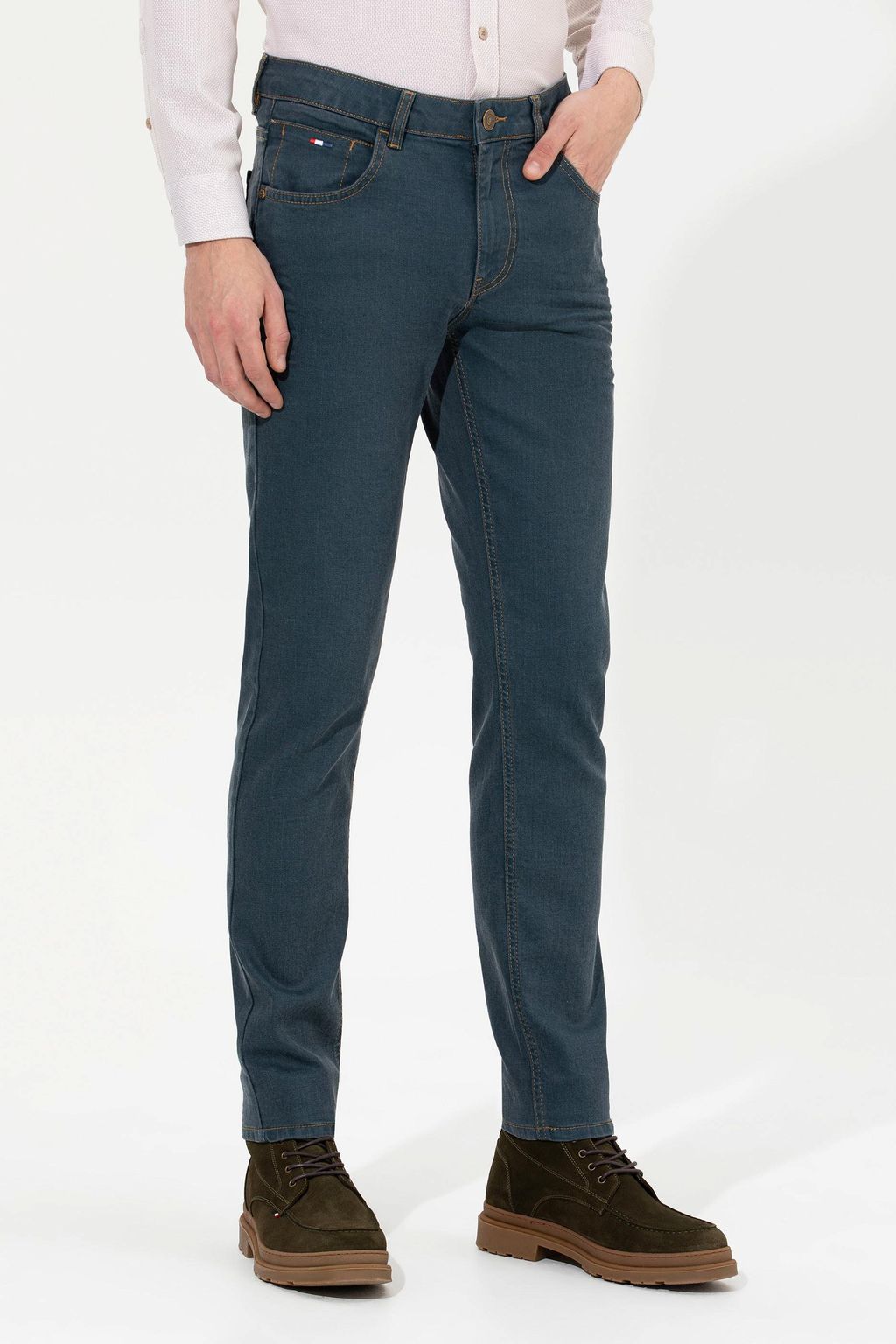 Мужские зеленые джинсовые брюки - U.s. polo assn фото 2