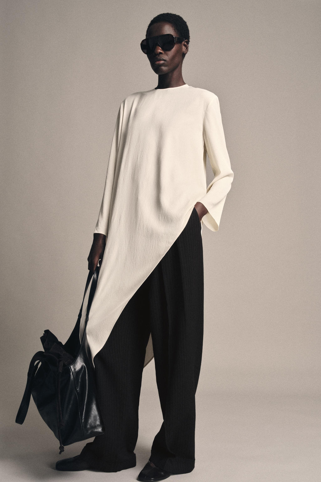 ZW COLLECTION ASYMMETRIC FLOWING BLOUSE