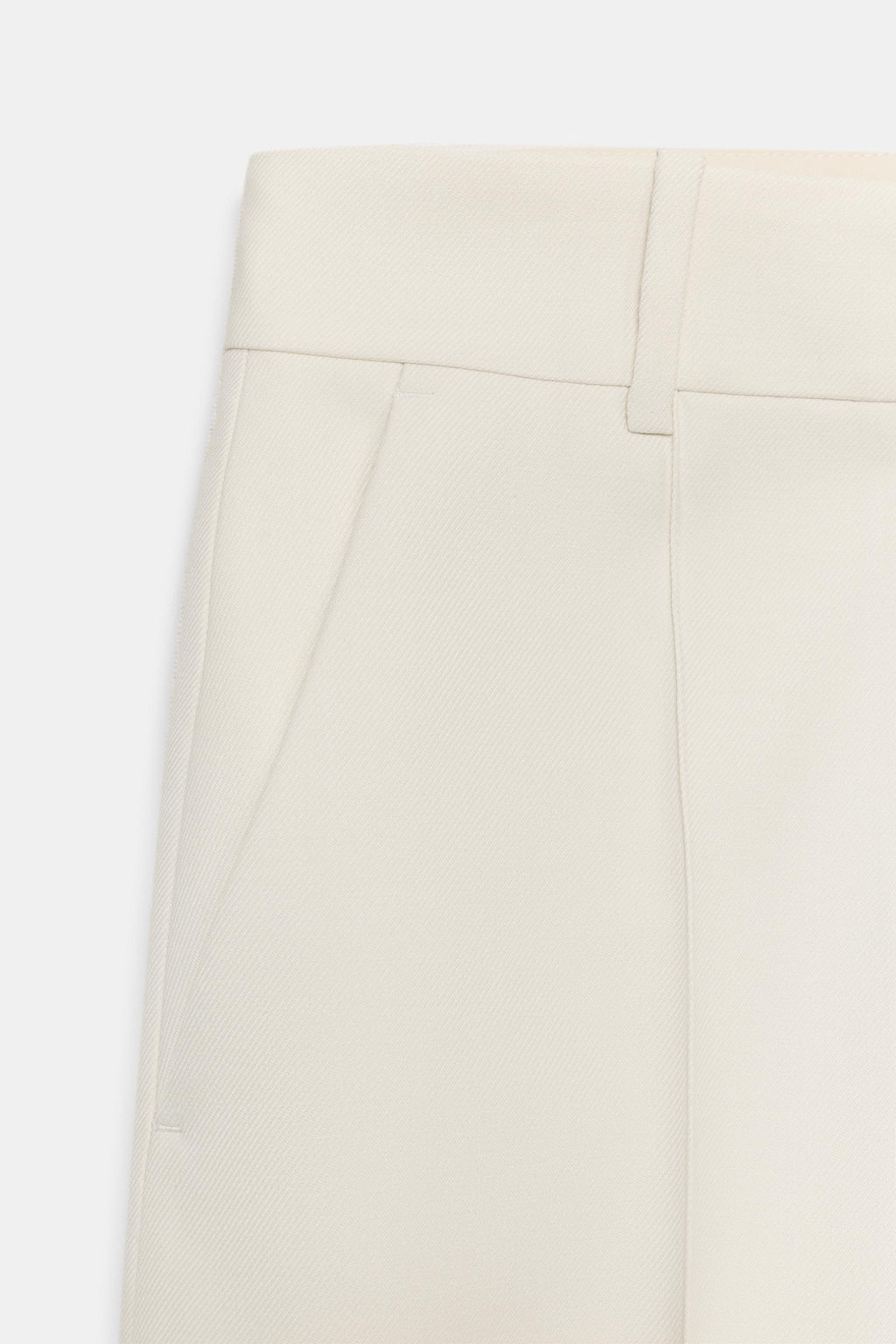 PANTAL?N CROPPED NERVIO ZW COLLECTION / Beige claro - Zara фото 4