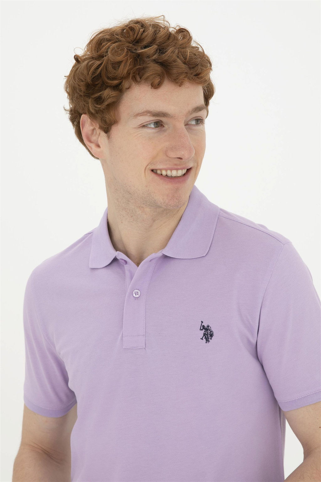 U. S. Polo Assn / Мужская сиреневая базовая футболка - U.s. polo assn фото 2