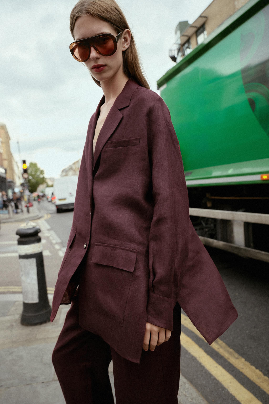 LONG LINEN BLAZER - Zara фото 8