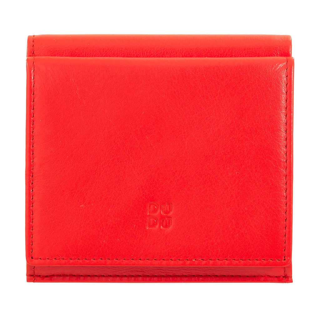Итальянский кожаный кошелек DuDu серии Flavio | огненно-красный - Dudubags фото 3