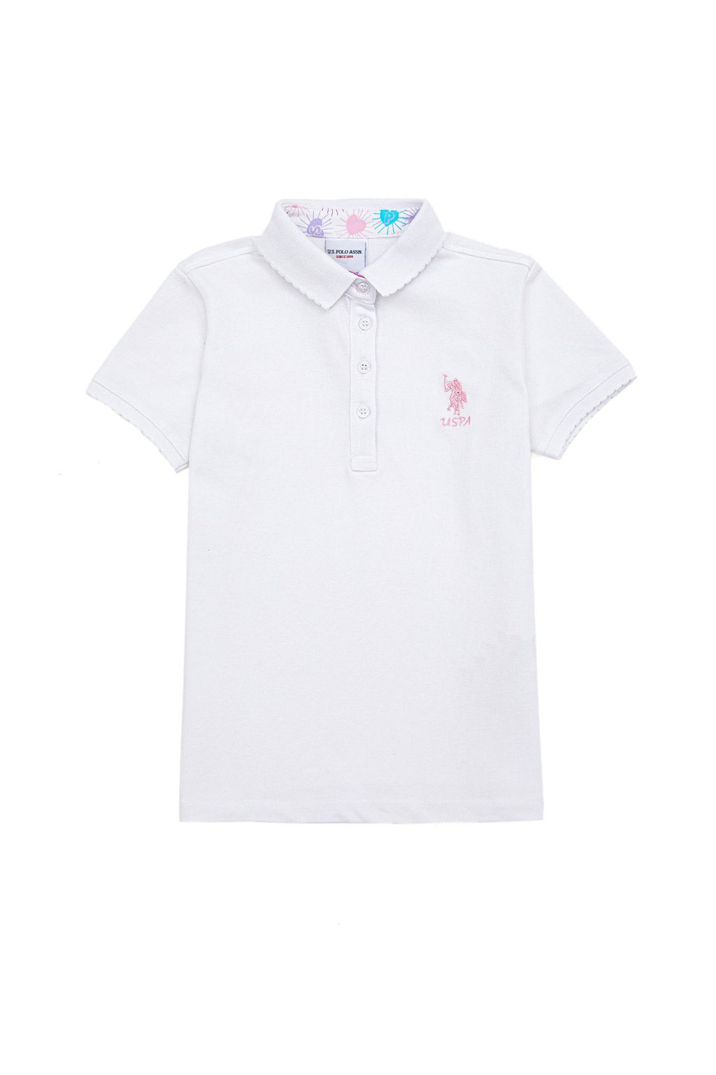 Белая футболка для девочек Basic - U.s. polo assn фото 4