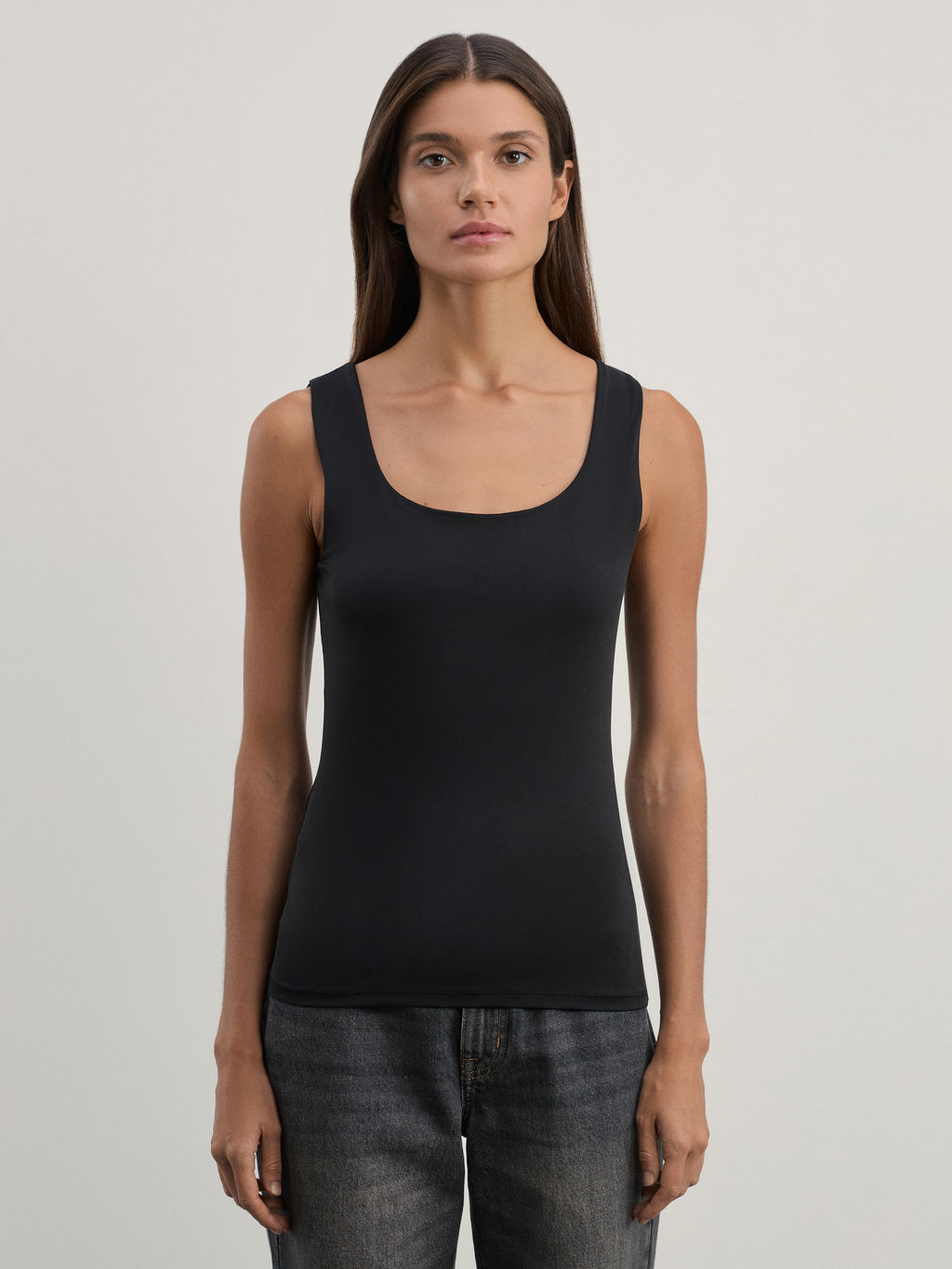 Базовый топ с широкими бретелями W_LUCKY2-50 / Zarina  фото 4