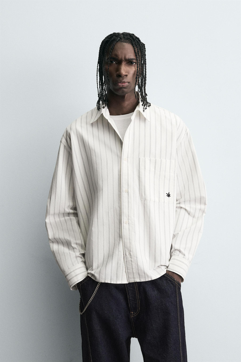 STRIPED SHIRT WITH POCKET - Zara фото 2
