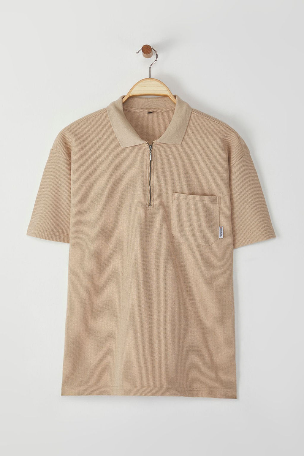 TRENDYOL MAN Siyah Oversize/Genis Kesim Cep Detayl? Dokulu Polo Yaka T-shirt TMNSS25PO00019 - Trendyolmilla фото 2