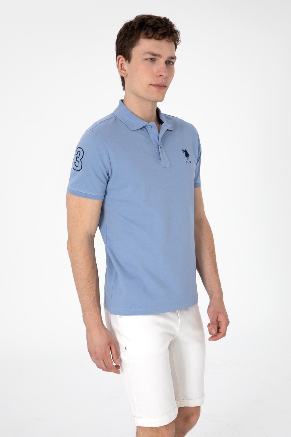 Erkek Slim Fit Polo Yaka Mavi Basic Ti__rt Sepette S_rpriz _ndirim - U.s. polo assn фото 10