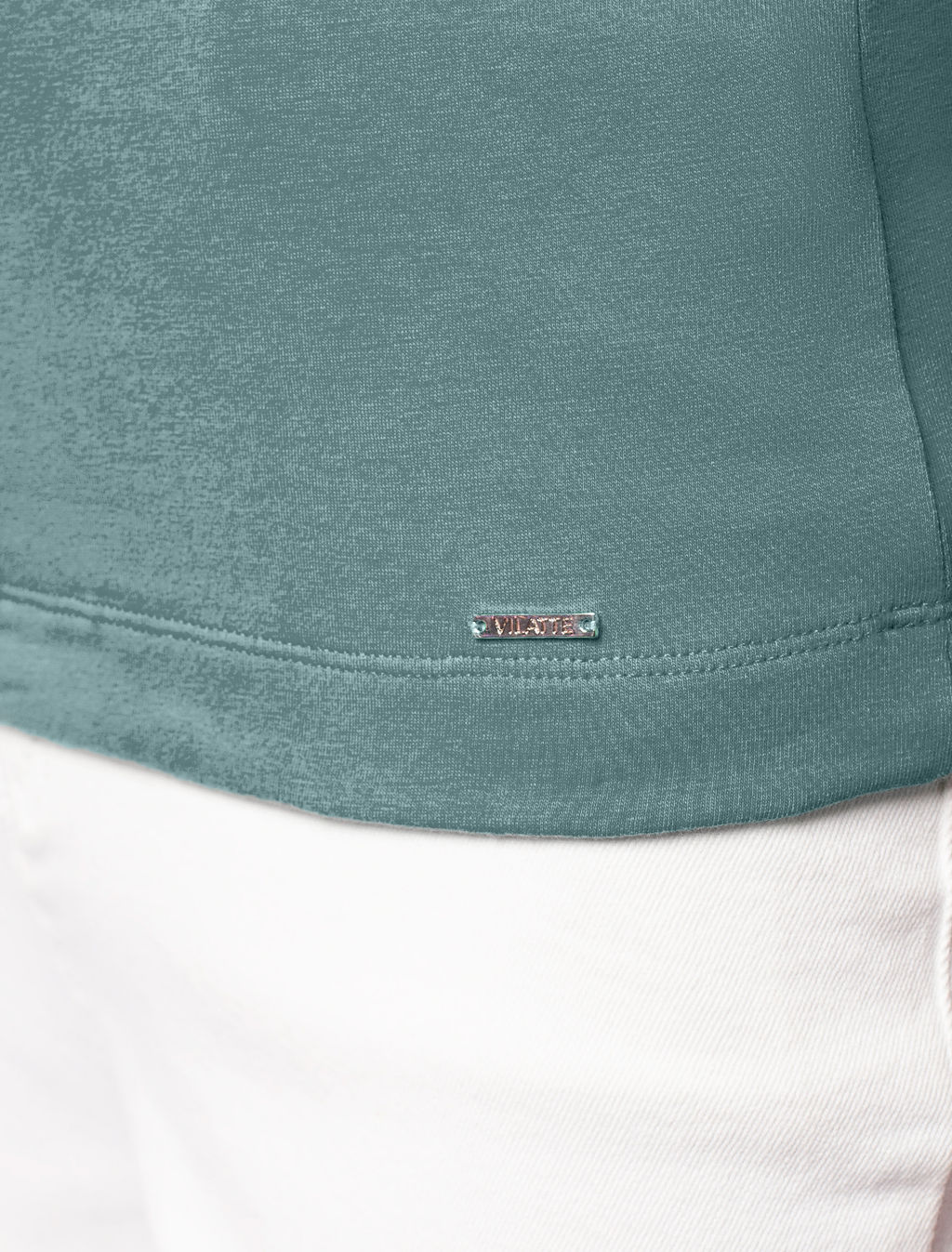 VILATTE / Футболка из премиального хлопка с эластаном  фото 22