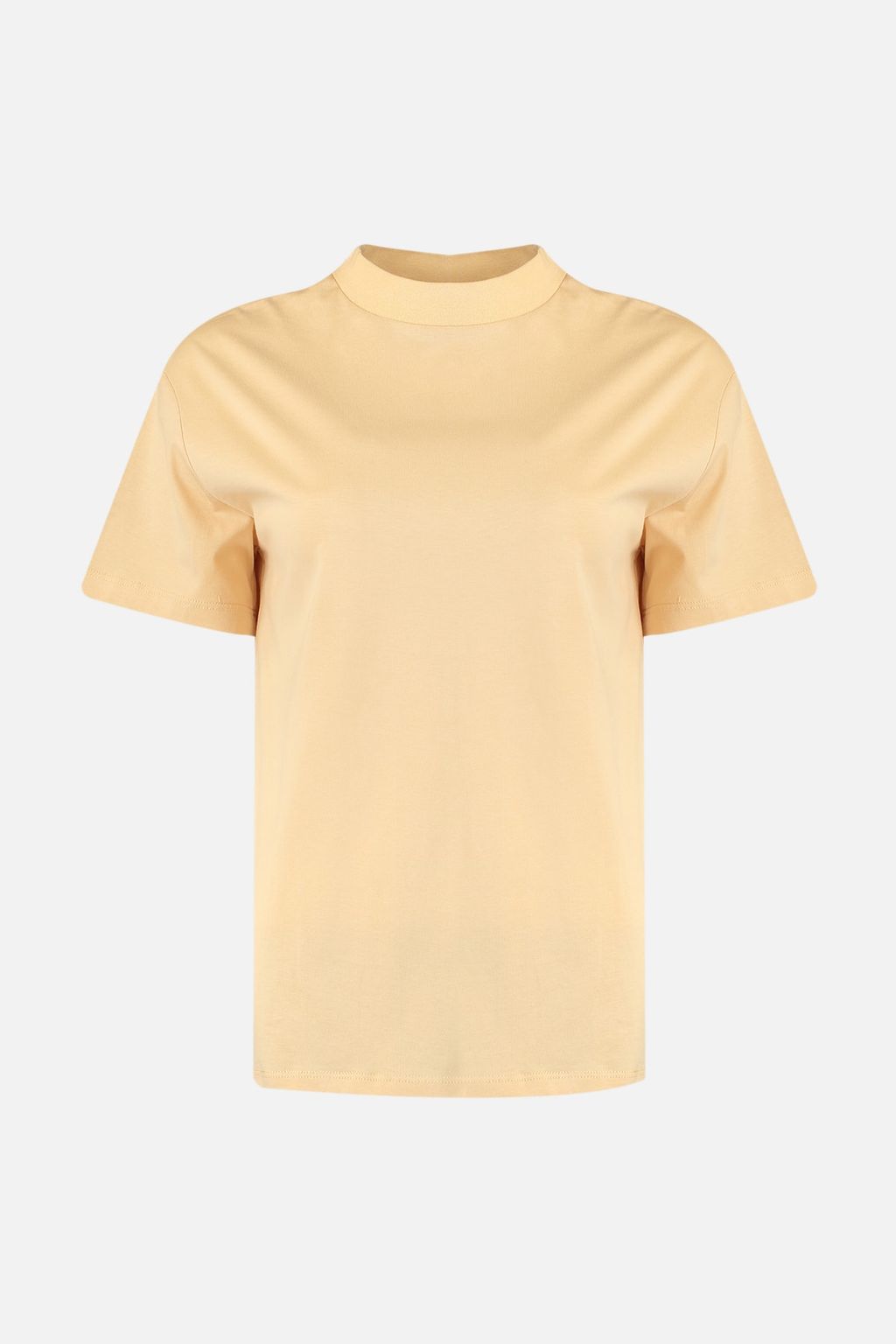 Bej-Vizon 2li Paket %100 Pamuk Basic Dik Yaka Orme T-Shirt TWOSS20TS1500