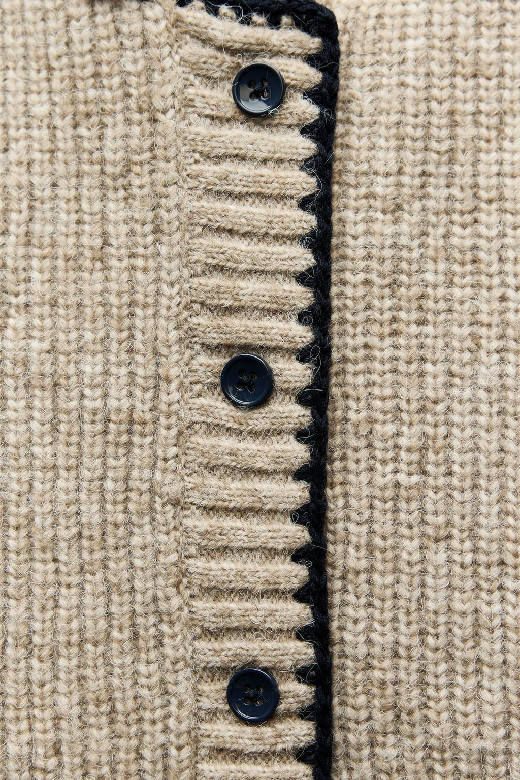 KNIT WAISTCOAT WITH BOW - Zara фото 6