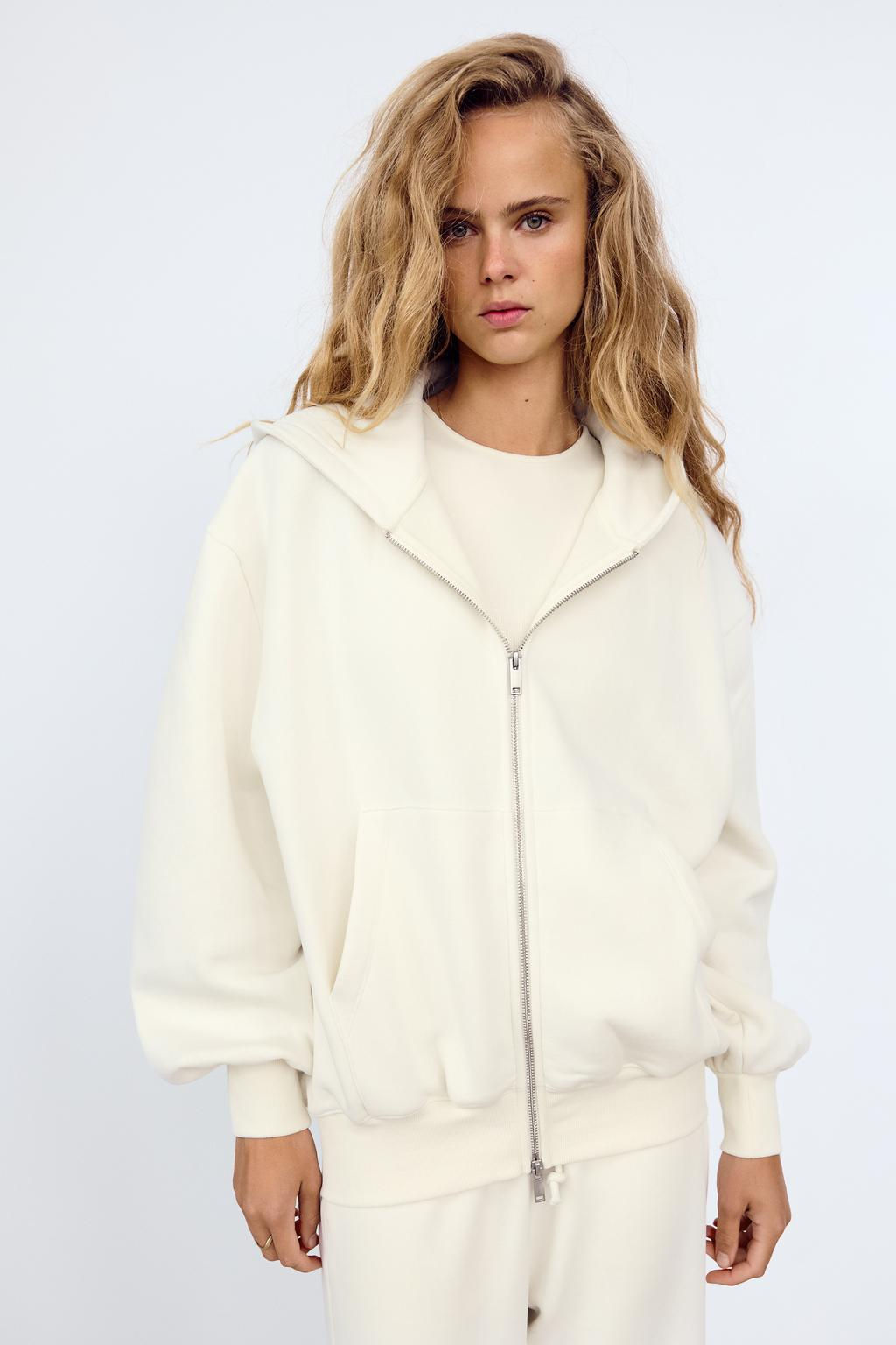 OVERSIZED ZIPPED SWEATSHIRT - Zara фото 4