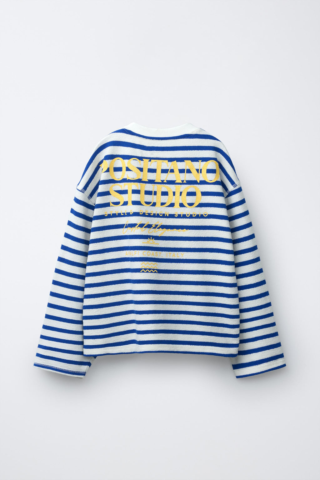 CAMISETA RAYAS Y TEXTO / Azul - Zara фото 5