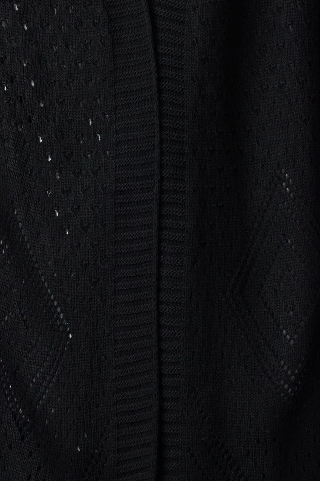 Siyah Genis Kal?p Midi Ajurlu/Delikli Triko H?rka TWOAW24HI00331