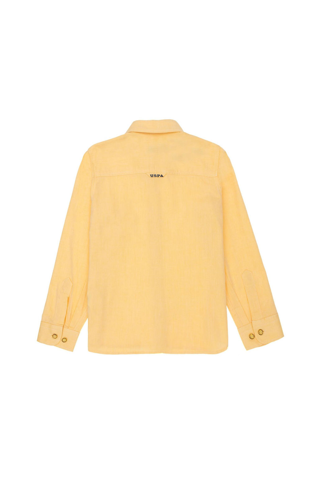U. S. Polo Assn Желтая базовая рубашка с длинным рукавом для мальчика - U.s. polo assn фото 3