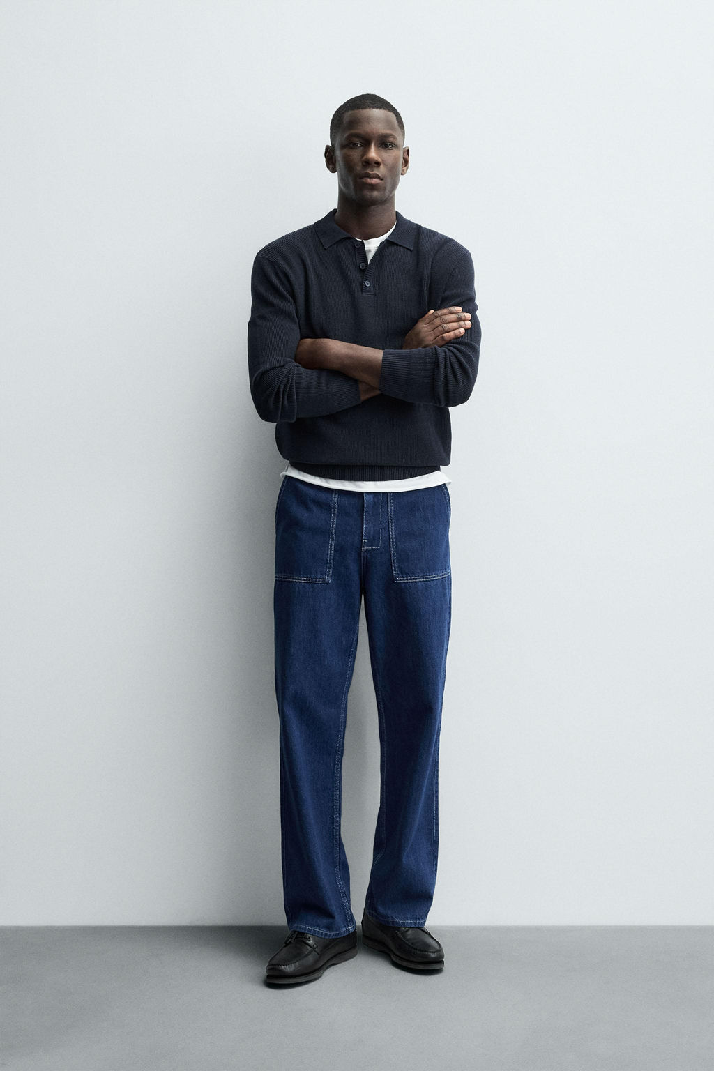 PURL KNIT POLO SHIRT