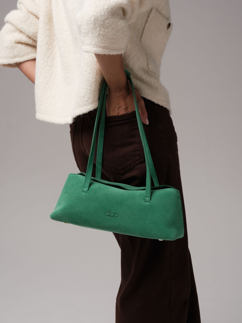 Замшевая сумка Raduy DBR 31127 брел.зеленый фото 5