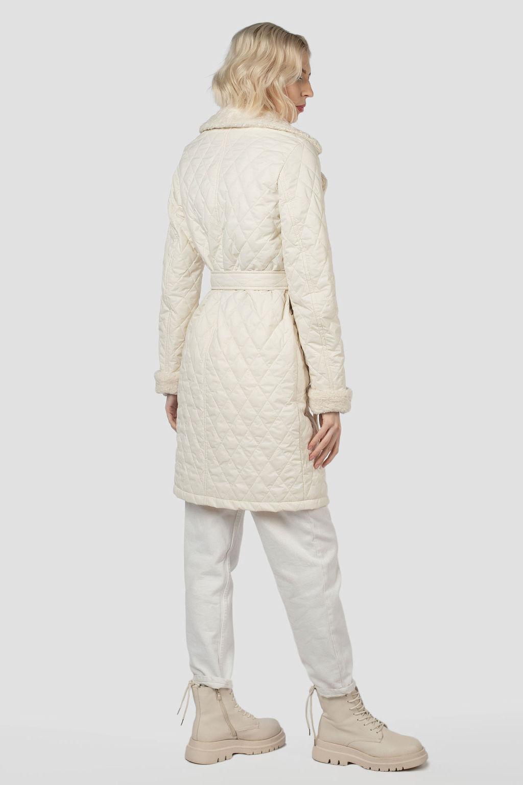 Пальто женское демисезонное (пояс) - El podio фото 4