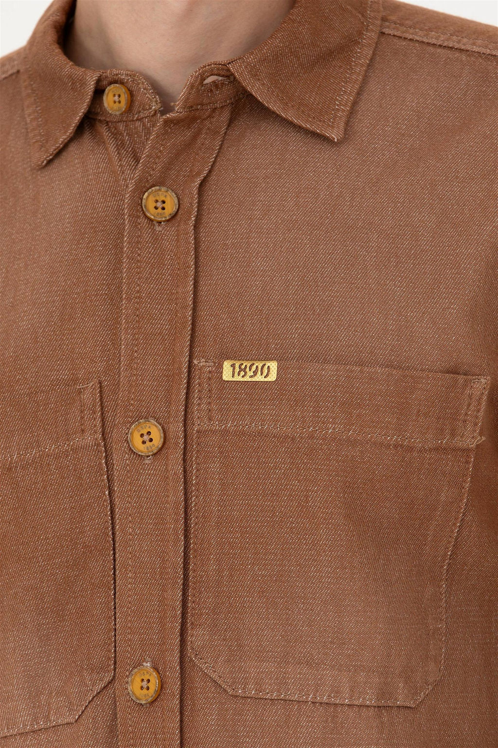 Мужская джинсовая рубашка кокосового цвета - U.s. polo assn фото 13