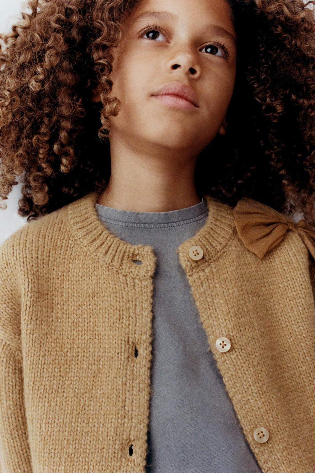 KNIT CARDIGAN WITH ORGANZA BOW - Zara фото 5