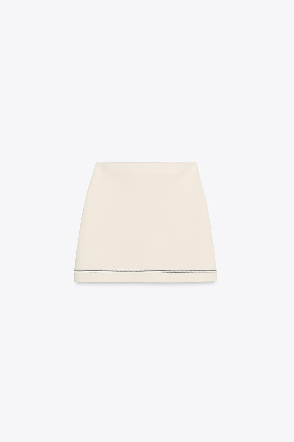 KNIT MINI SKIRT WITH PIPING - Zara фото 5