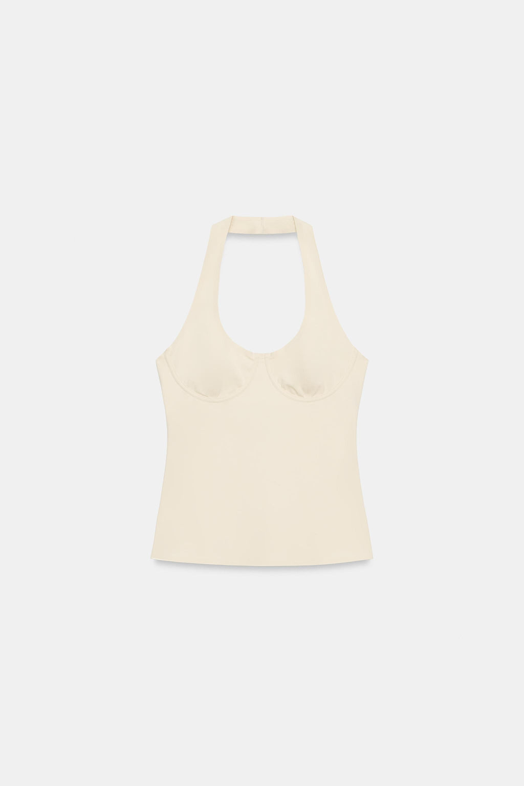 TOP HALTER POLIAMIDA / Mantequilla - Zara фото 5