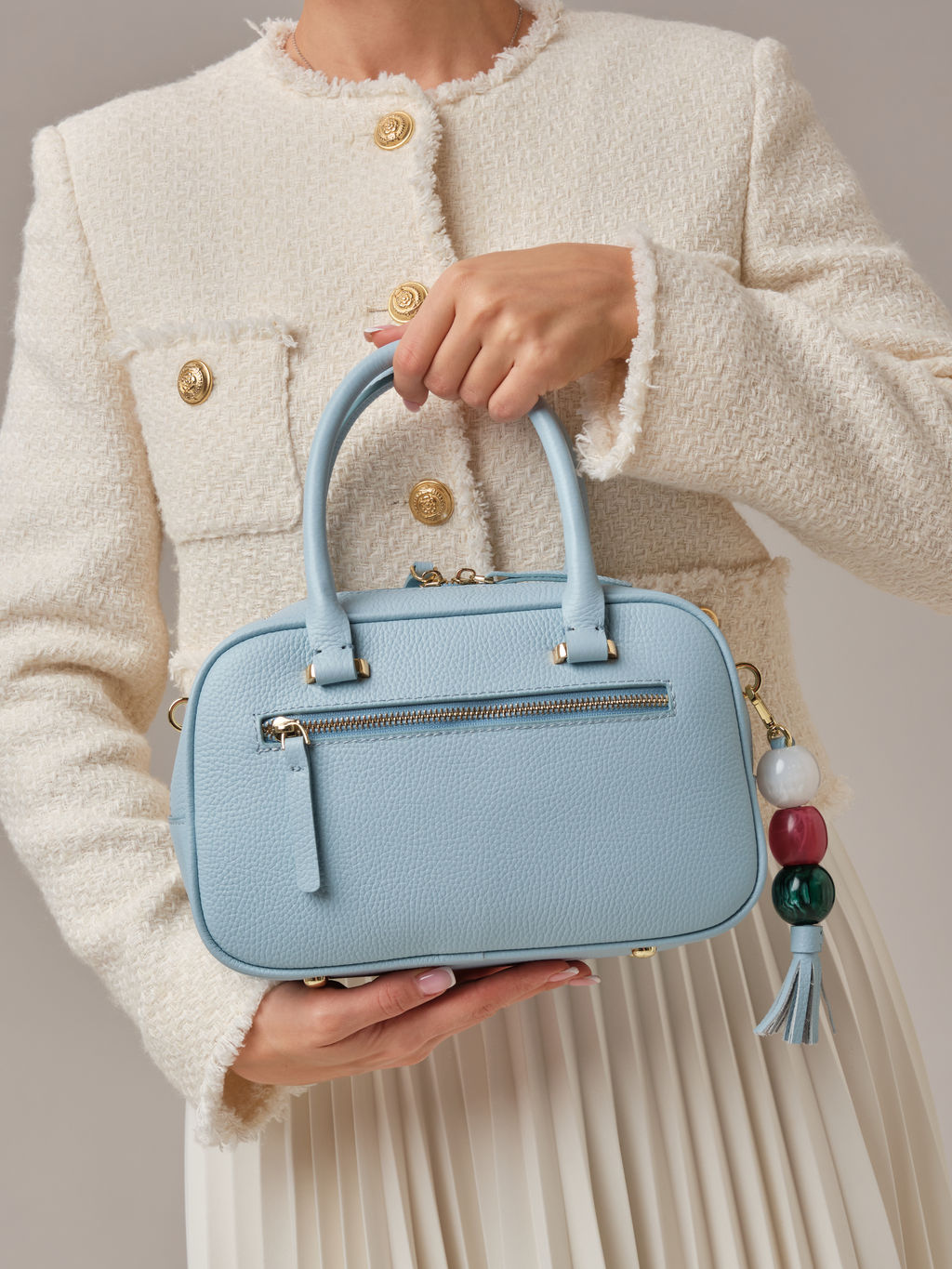 Кожаная сумка Hawaii DBR 31216 светло-голубой фото 2