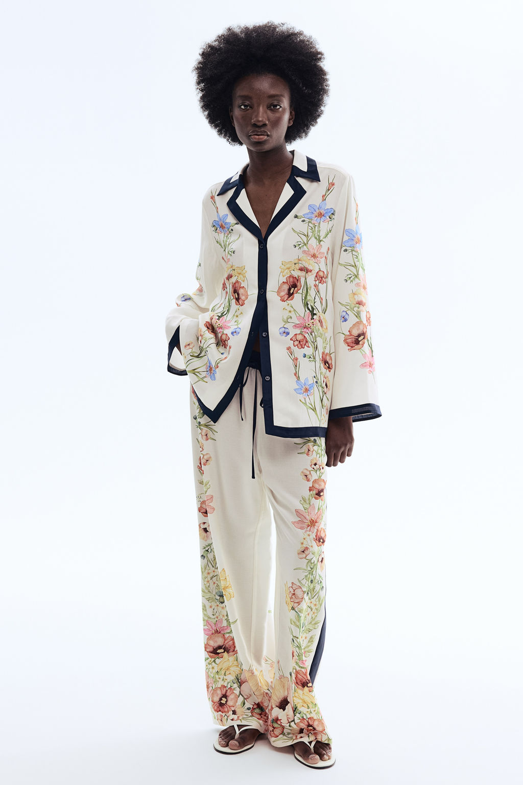 Camisa resort estampada de lyocell - H&m фото 5