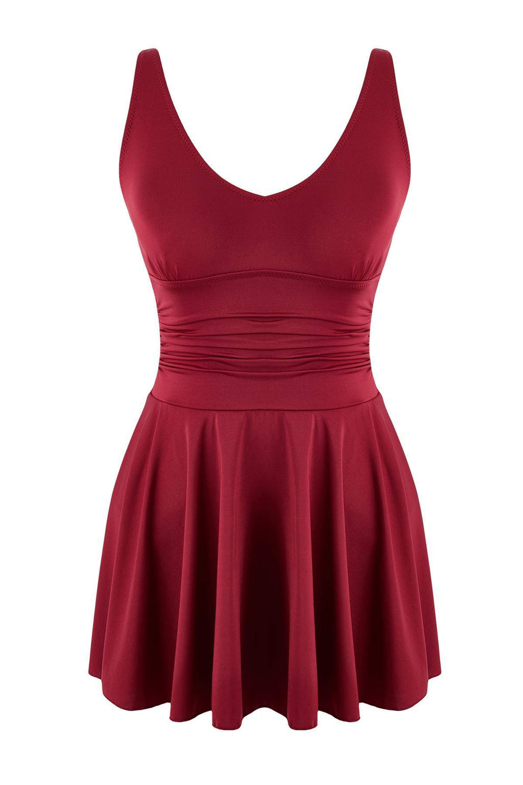 Bordo Drapeli V Yaka Kapl? Basic Etek Mayo TBESS26MA00002