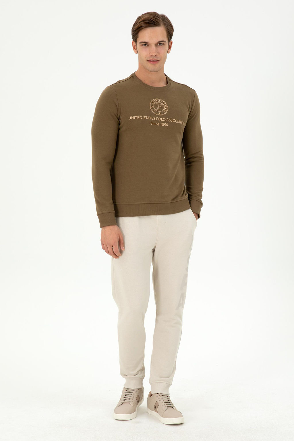 Мужской свитшот цвета хаки Неожиданная скидка в корзине - U.s. polo assn фото 4