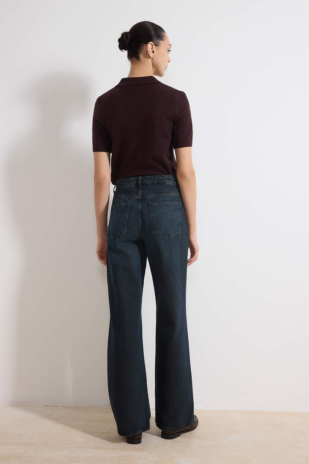 Mavi Vintage Y?kama Yuksek Bel Wide Leg Genis Paca Jeans TWOAW26JE00228 - Trendyolmilla фото 8
