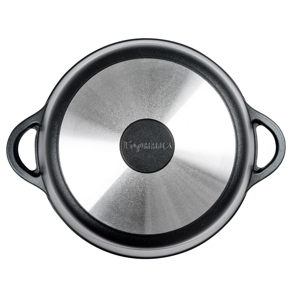 Кастрюля с антипригарным покрытием 3л, д24см Классик, h11,5см, s0,4см, литые ручки, стеклянная крышка с пароотводом, форма Классик волна, подарочная упаковка (Россия) - Домашняя мода фото 5