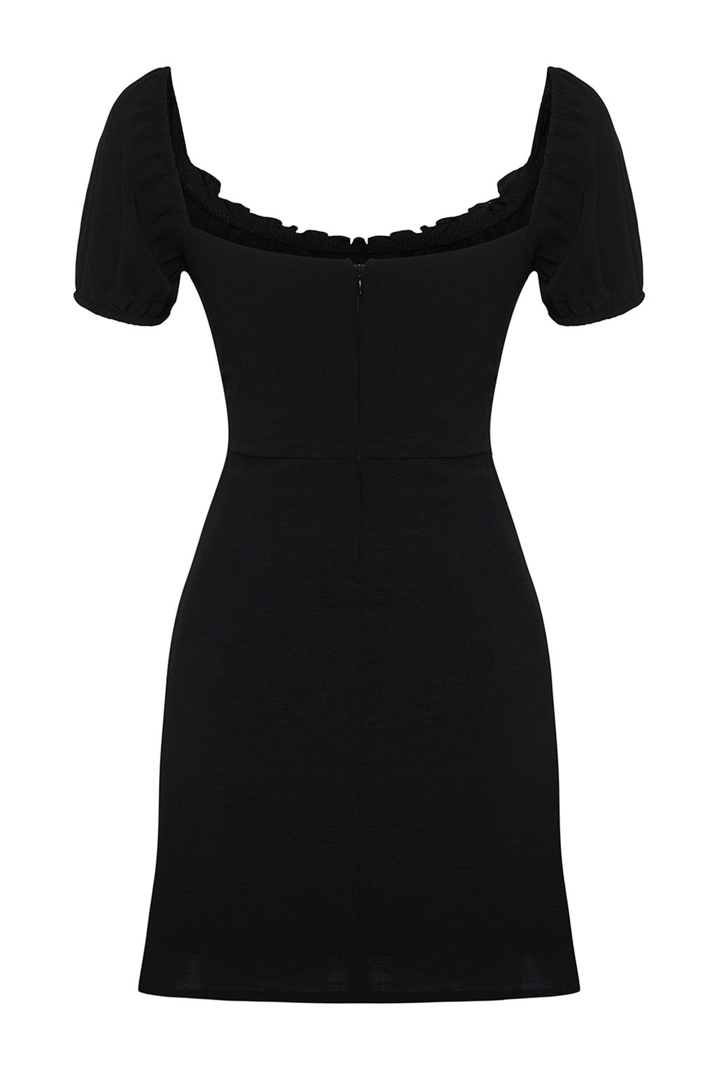 TRENDYOLMILLA Beyaz Duz Bodycone Krep Mini Dokuma Elbise TWOSS24EL00874 фото 13