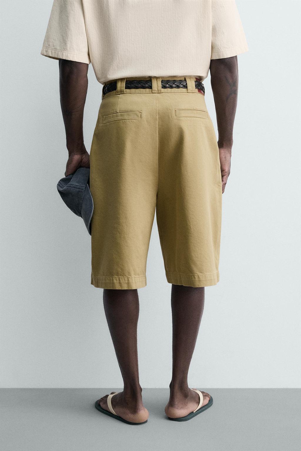 BERMUDA RELAXED FIT PLIEGUES / Tostado - Zara фото 3
