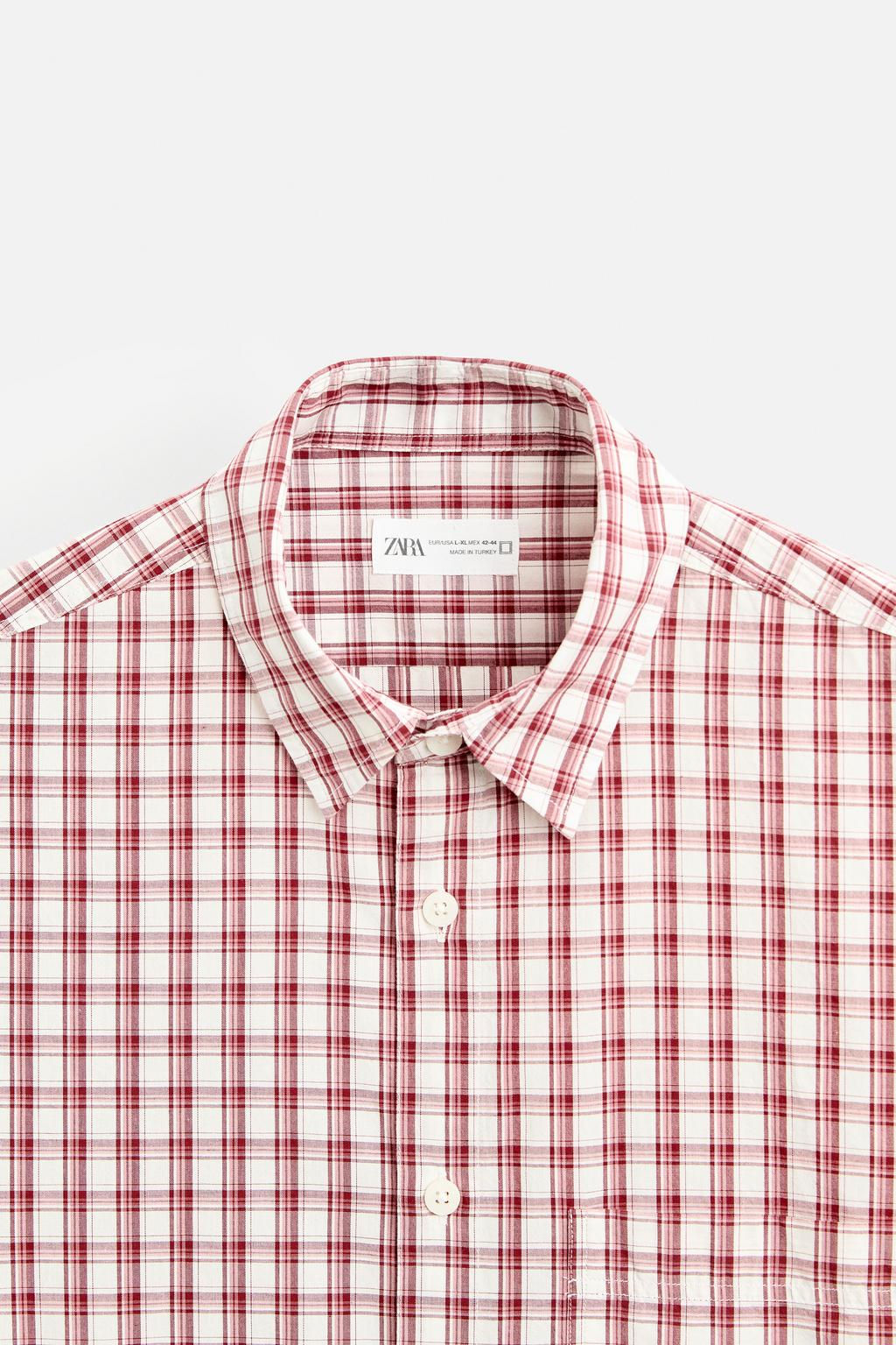 BOXY FIT CHECK SHIRT - Zara фото 8